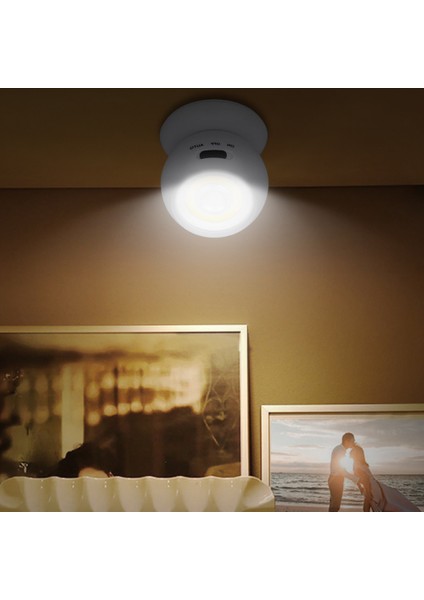 360° Otomatik Insan Indüksiyon Lambası Mini Gece Lambası Mıknatıslı Koridorlar Dolaplar Merdivenler Için (Yurt Dışından)