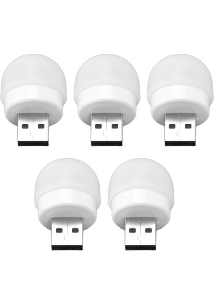 5 Adet USB Gece Lambası Tak ve Çalıştır Enerji Tasarruflu Göz Koruma Mini LED Ampul Yatak Odası Banyo Kreş Koridor Beyaz Işık 5 Adet (Yurt Dışından) fiyatları