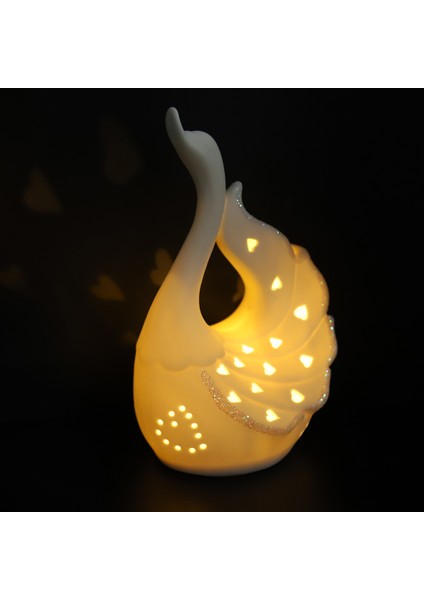 LED Kuğu Şeklinde Gece Lambası Ev Dekoru Çocuk Odası Dekorasyon Süsü (XS30100) (Yurt Dışından) fiyatları