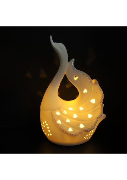 LED Kuğu Şeklinde Gece Lambası Ev Dekoru Çocuk Odası Dekorasyon Süsü (XS30100) (Yurt Dışından) modelleri