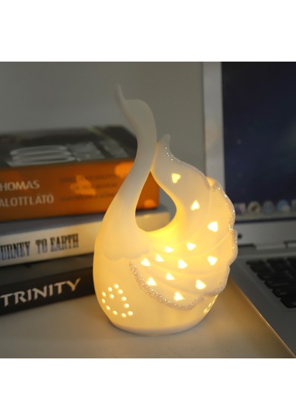 LED Kuğu Şeklinde Gece Lambası Ev Dekoru Çocuk Odası Dekorasyon Süsü (XS30100) (Yurt Dışından) fırsatları