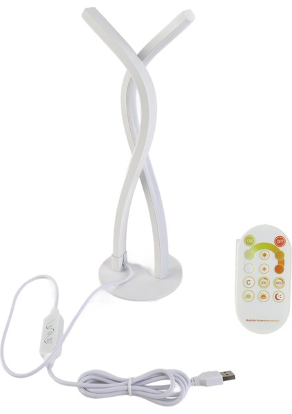 Yatak Başı Lambası Şık Basit App Kontrolü Çok Yönlü Akıllı Masa Üstü Masa Lambası Uzaktan Kumandalı Yatak Odası Ofis Çalışma Odası Için (Yurt Dışından)