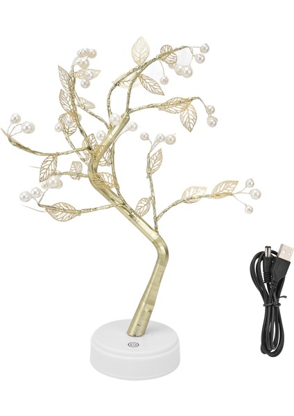 Yapay Ağaç Lambası Ayarlanabilir Dallar Bonsai Tarzı Dokunmatik Ekran Anahtarı Zarif Görünüm LED Ağaç Lambası (Yurt Dışından)