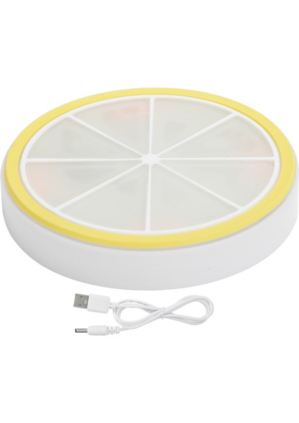 LED Kaymaz Işıklı Bardak Altlığı Dokunmatik Anahtar USB Şarj Çubuğu Ktv Kokteyl Matı Ultra Ince Yuvarlak Yastık (Yurt Dışından)