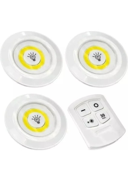 Cob Akıllı Kablosuz Uzaktan Kumandalı Gece Lambası Dekoratif Mutfak Dolap Merdiven Koridor Banyo Aydınlatması Uzaktan Kumandalı Mini Dokunmatik LED Işık (Yurt Dışından)