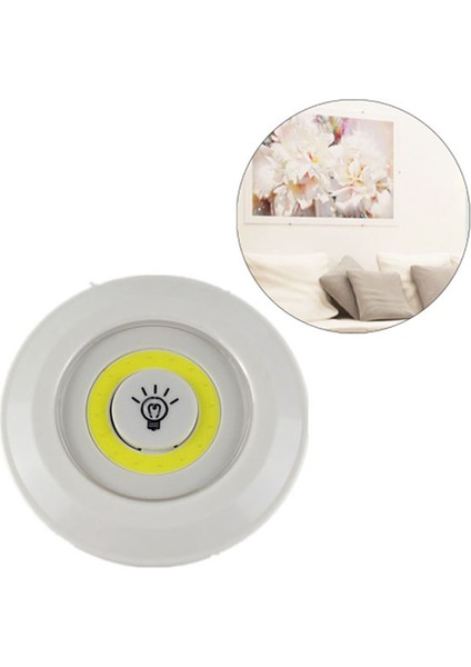 Cob Akıllı Kablosuz Uzaktan Kumandalı Gece Lambası Dekoratif Mutfak Dolap Merdiven Koridor Banyo Aydınlatması Uzaktan Kumandalı Mini Dokunmatik LED Işık (Yurt Dışından)