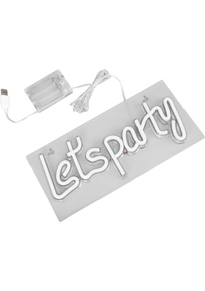 Parti Neon Tabelaları USB ile Çalışan Pil ile Çalışan Parti Işıklı Tabela Romantik Sözcük LED Neon Tabela Bekarlığa Veda Partisi Düğün Için (Yurt Dışından) fırsatları