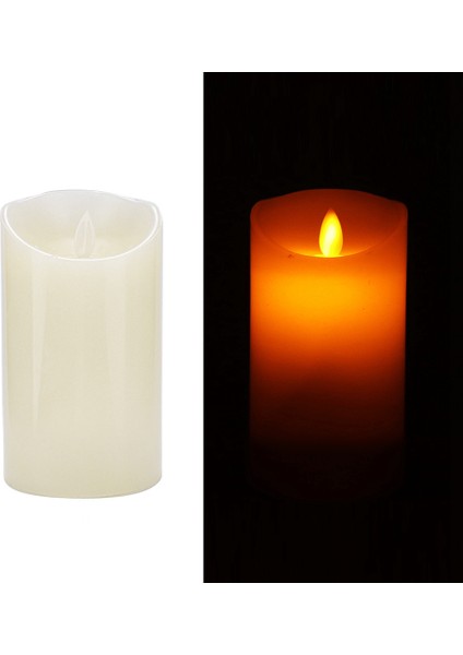 Mini LED Sa-Hte Mum Lambası Alevsiz Pille Çalışan Çay Işıkları Gece Aydınlatması (15CM) (Yurt Dışından)