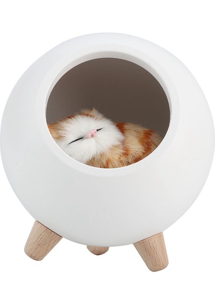 Sevimli Kedi Gece Lambası Küçük Evcil Hayvan Evi LED Gece Lambası Yatak Odası Aydınlatma Atmosfer Lambasıbeyaz (Yurt Dışından) modelleri