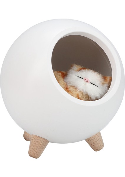 Sevimli Kedi Gece Lambası Küçük Evcil Hayvan Evi LED Gece Lambası Yatak Odası Aydınlatma Atmosfer Lambasıbeyaz (Yurt Dışından) fırsatları