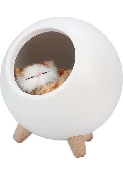 Sevimli Kedi Gece Lambası Küçük Evcil Hayvan Evi LED Gece Lambası Yatak Odası Aydınlatma Atmosfer Lambasıbeyaz (Yurt Dışından) indirimleri