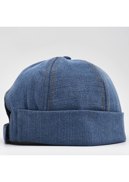 Urban Koyu Mavi Docker Şapka - Sipersiz Denim %100 Pamuk Kep modelleri