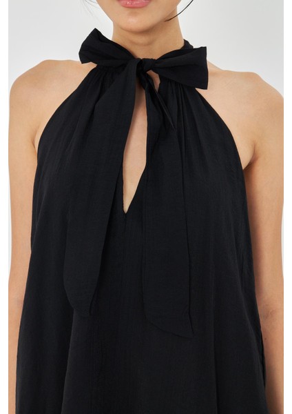 Önü Bağlamalı Sıfır Kol Elbise fiyatları