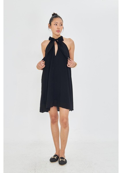 Önü Bağlamalı Sıfır Kol Elbise fırsatları