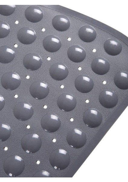 Vantuzlu Midye Tasarımlı Kaydırmaz Banyo Paspası 54x54 cm Antrasit