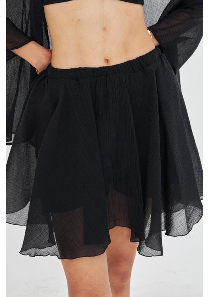 Beli Lastikli Kırışık Şort Etek fiyatları