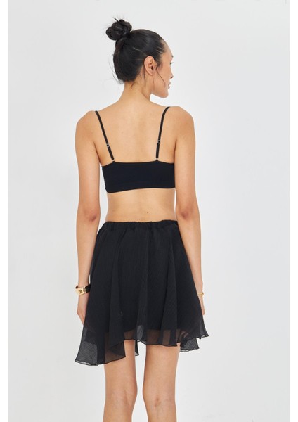 Beli Lastikli Kırışık Şort Etek modelleri