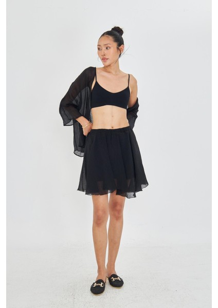 Beli Lastikli Kırışık Şort Etek fırsatları