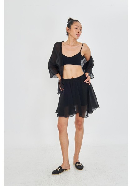 Beli Lastikli Kırışık Şort Etek indirimleri