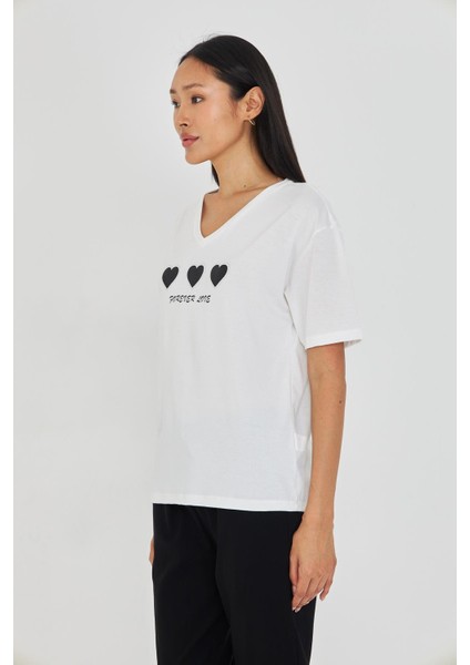 Forever Love Baskılı T-Shirt modelleri