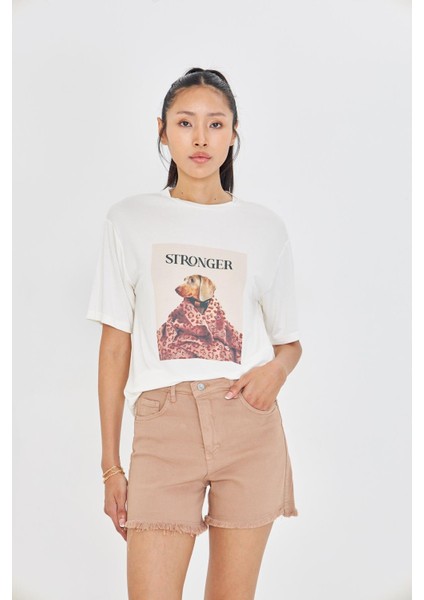 Stronger Baskılı T-Shirt