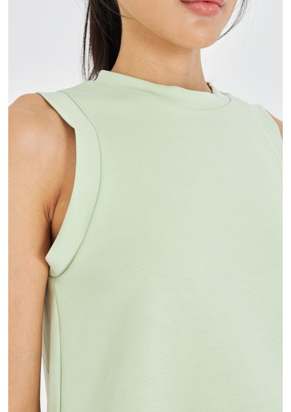 Şerit Detaylı Sıfır Kol Modal T-Shirt modelleri
