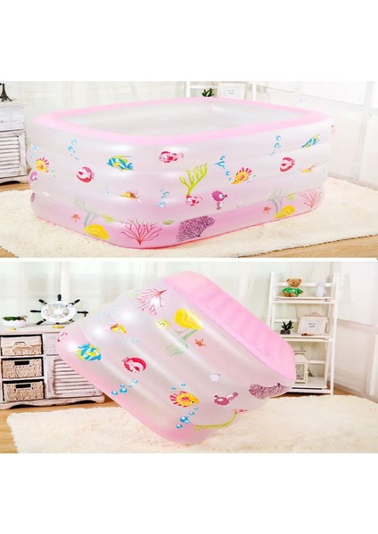 Pembe Bebek Havuzu Çocuk Havuzu Aktivite Havuzu Bebek Boyun Simidi Top Havuzu 120X90X70 fiyatları