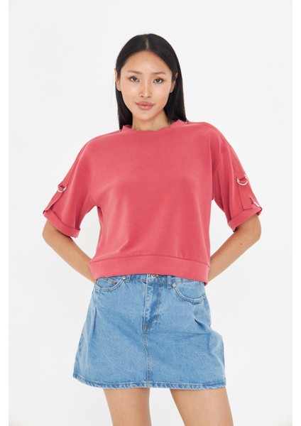 Bisiklet Yaka Duble Kol Modal T-Shirt