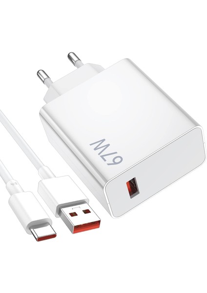 Xiaomi 12S Ultra Için 67W Hızlı Şarj Adaptörü – Akıllı Güç Dağıtımı ile Uyumlu