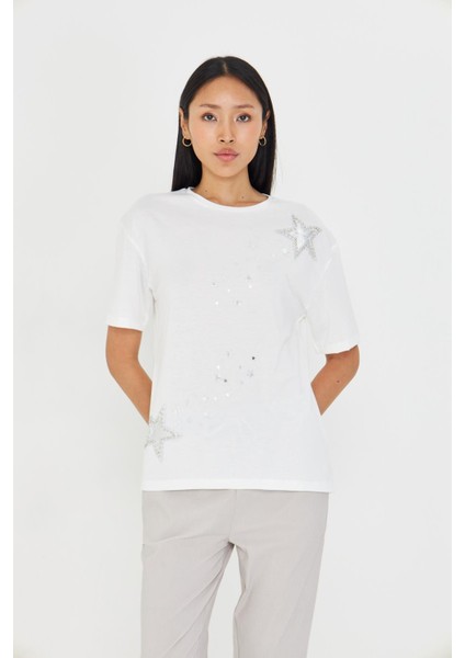 Yıldız Işlemeli T-Shirt