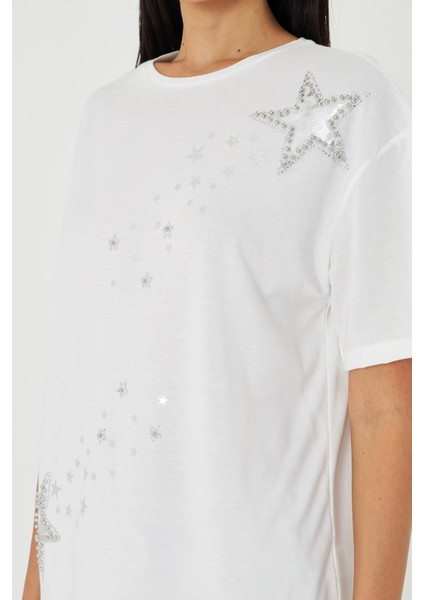 Yıldız Işlemeli T-Shirt