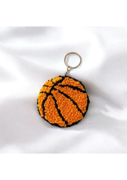 Hand Made Örgü Basketbol Topu Anahtarlık
