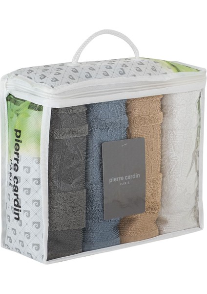 Renkli 4'lü Bambu Yüz Havlusu Seti, yumuşak ve şık tasarım fiyatları