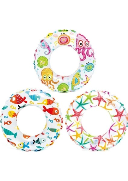 Renkli ve eğlenceli 61 cm simit plaj oyuncağı, pompa dahil değil