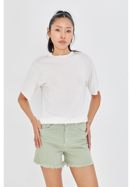 Ördek Nakışlı Taşlı T-Shirt