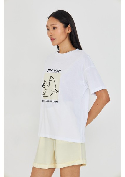Picasso Baskılı Süprem T-Shirt