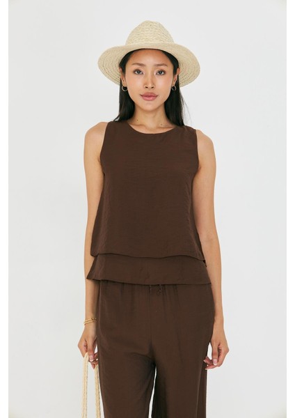 Bisiklet Yaka Kısa Bluz