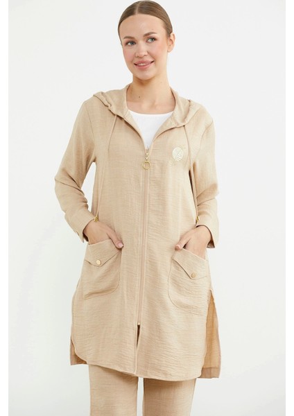 Sementa 76473 Büyük Beden Keten Görünümlü Üçlü Takım