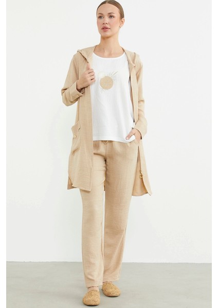 Sementa 76473 Büyük Beden Keten Görünümlü Üçlü Takım fiyatları