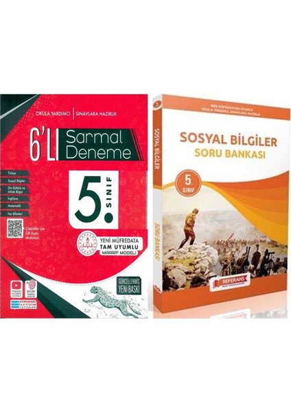 Evrensel Iletişim 5. Sınıf 6 Lı Sarmal Deneme ve Referans Sosyal Bilgiler Soru Bankası Seti 2 Kitap