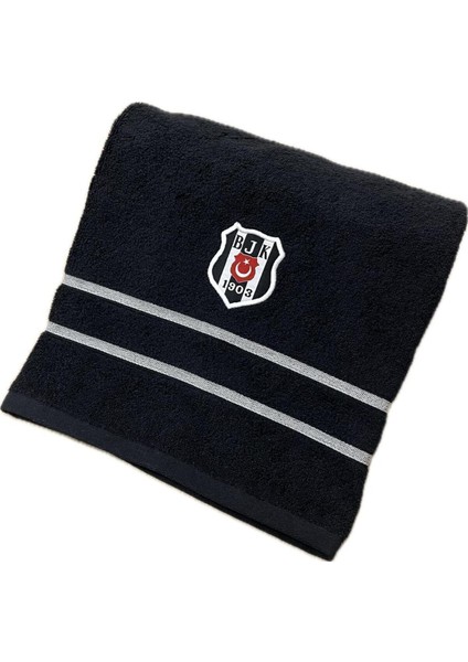 Şık 50x90cm siyah pamuk yüz havlusu, yumuşak ve kaliteli tasarım fiyatları