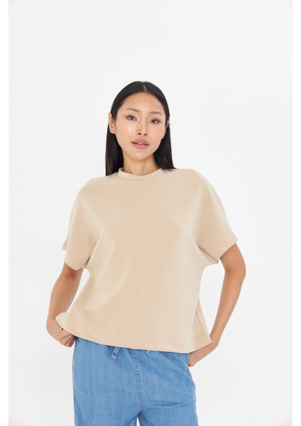 Düşük Omuz Modal T-Shirt
