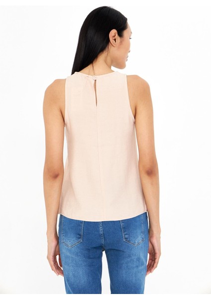 Damla Detaylı Keten Görünümlü Bluz modelleri