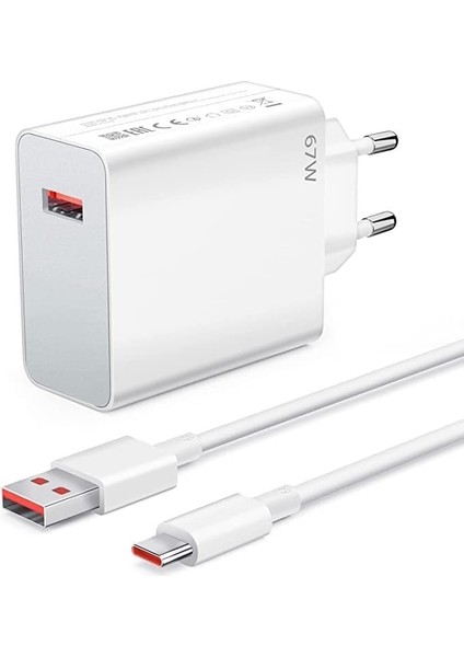 Xiaomi Civi 3 Uyumlu 67W Type-C Şarj Adaptörü – Turbo Charge Özellikli Cihaz
