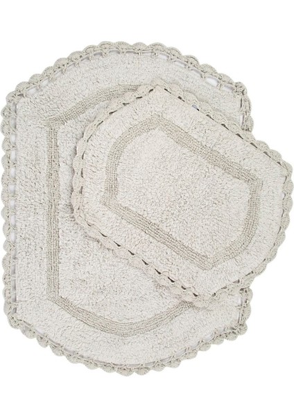 Gri Banyo Paspası Takımı 2'li 40x60 ve 60x90 cm, Orta Yükseklik fiyatları