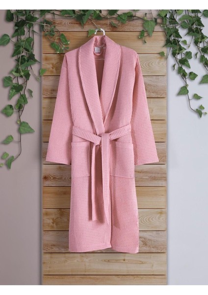 Yumuşak ve hafif %100 pamuk unisex pike bornoz, hızlı kuruyan, zarif ve konforlu
