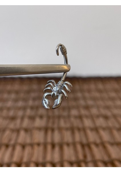 316 L Cerrahi Çelik Şık 10 mm Akrep Model Göbek Piercingi Akrep Piercing