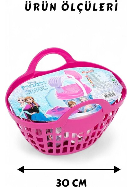 Pembe 6 Parça Sepetli Plaj Seti, Kova ve Aksesuar ile Renkli Eğlence modelleri