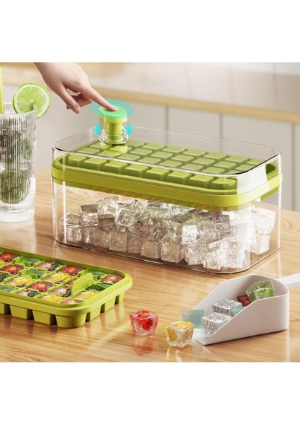 Pratik 32 Yuvalı Buz Kalıbı, 25x14cm, Plastik, Yeni Nesil, Soğuk Buzluk Kalıbı