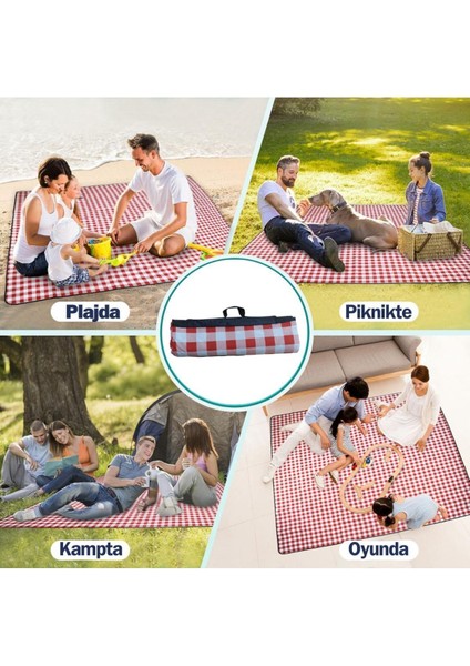 Renkli çocuk deniz ve plaj malzemeleri, mat ve minder, 150-200 cm, kırmızı beyaz